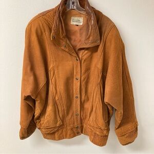 Vintage Brown Leather Unisex  Jacket